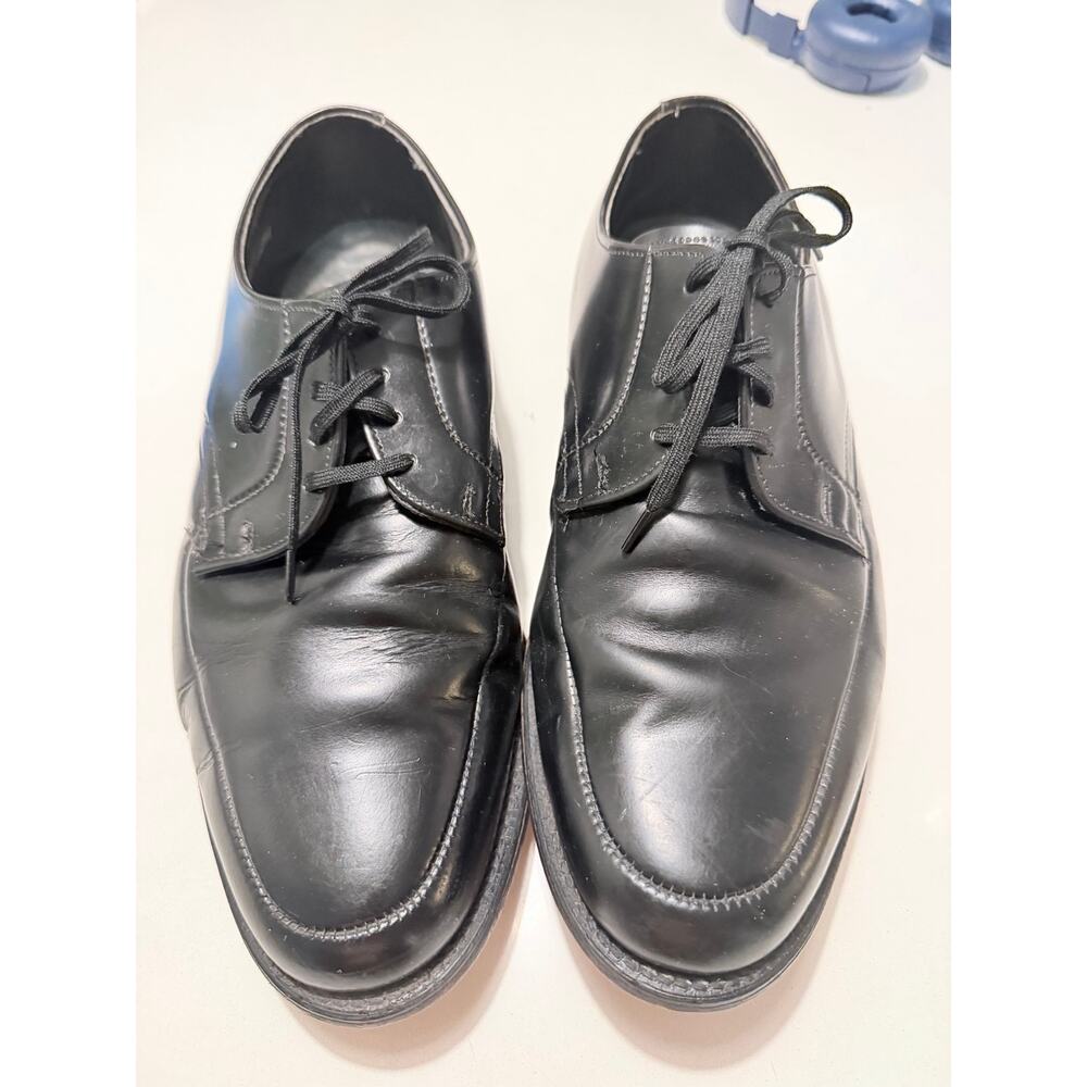 Johnston & Murphy Executive Imperial Black Leather Split Toe Derby Shoes Mens 10